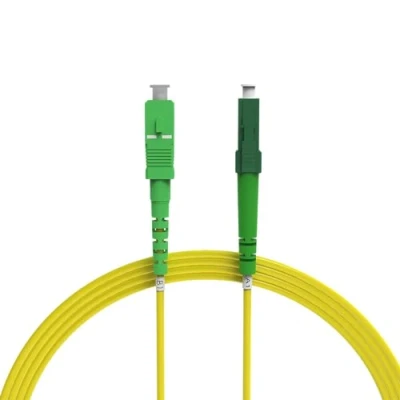 Abbildung von nexinex OS2 Glasfaserkabel LC/APC auf SC/APC (5m) Patchkabel Simplex Singlemode FTTH Glasfaser LWL Lichtwellenleiter Kabel LC/SC