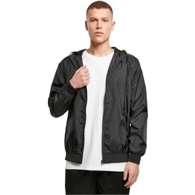 Abbildung von Build Your Brand Herren Windrunner Jacke, per pack Schwarz (Blk/Blk 00017), XXXX Large (Herstellergröße: 4XL)