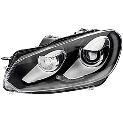 Abbildung von HELLA 1ZS 009 902 531 Scheinwerfer links PY21W, W5W, D1S Bi Xenon, DE 12V chrom/schwarz für Linksverkehr VOLKSWAGEN: Golf 6, 6 Cabrio