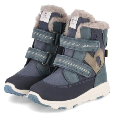 Abbildung von Bisgaard Kinder Stiefeletten Winterstiefel Spencer Blau Leder Textil Mix wasserfest, Größe:29, Farbauswahl:blau