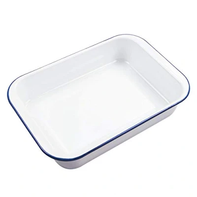 Abbildung von webake Traditionelle Auflaufform Groß Emaille Backform Ofenform 37 x 24 7 cm