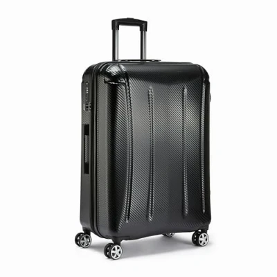 Abbildung von Amazon Basics Mittelgroßer, Drehbarer Koffer Mit 4 Rollen, Hartschale, Oxford, TSA Schloss, 71 cm, Schwarz
