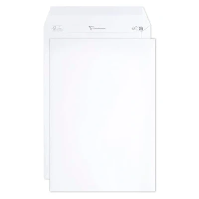 Abbildung von Clairefontaine 8250C Karton mit 250 Versandtaschen weiß C4 229x324 mm, selbstklebend, 120g, 1