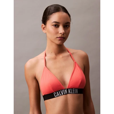 Abbildung von Calvin Klein Swimwear Triangle Bikinitop, Damen, Größe: Small, Dazzling coral