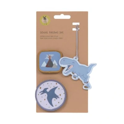 Abbildung von LÄSSIG Anhänger und Patches Set (3 Stk.) mit Druckknopf/School Dinosaur