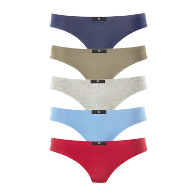 Abbildung von H.I.S Panties Rot + marine blau khaki graumeliert, Damen, Größe: 40, grau/meliert