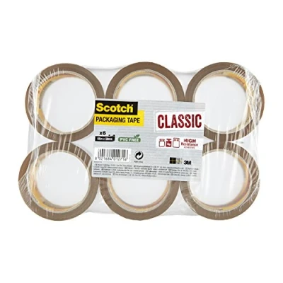 Abbildung von 3M Scotch 371 Dichtungsband, transparent, 50 mm x 66 m, 6 Stück
