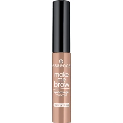 Abbildung von essence cosmetics make me BROW eyebrow gel mascara, Augenbrauen, mit Füllfasern, Nr. 01 blondy brows, nude, vegan, Mikroplastik Partikel frei, Nanopartikel frei (3,8ml)