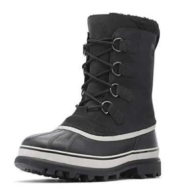 Abbildung von Sorel Caribou wasserdichte Schneestiefel für Herren, Schwarz (Black x Dark Stone), 45 EU