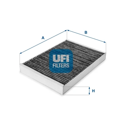 Abbildung von UFI 54.101.00 Innenraumfilter Aktivkohlefilter 300 204,5 30 AUDI: A4 B6 Avant, B7 A6 C5 SEAT: Exeo ST, Saloon