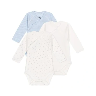 Abbildung von Petit Bateau Unisex Baby A0CB8 Langarm Bodys zur Geburt, Variante 1, 0 Monate (3er Pack)