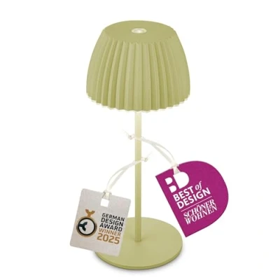 Abbildung von LED Akku Tischlampe Brilo unplugged Riffle, 20 cm, grün