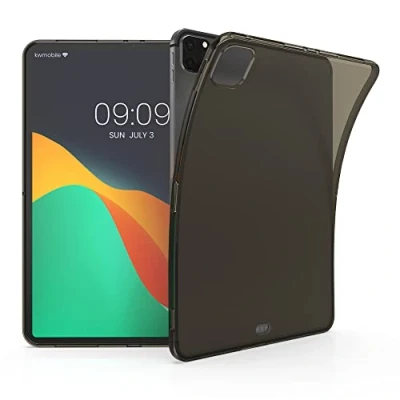 Abbildung von kwmobile Hülle kompatibel mit Apple iPad Air 11&quot; (6. Gen 2024) / 4/5 Pro (2020/2021/2022) weiches TPU Silikon Case Transparent Tablet Cover Schwarz