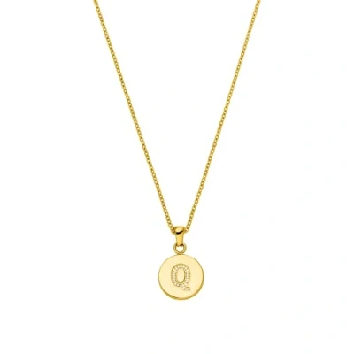 Abbildung von Purelei® X Coin Kette (Gold, Silber), Damen Halskette Initiale aus langlebigem Edelstahl mit Schmucksteinen, Wasserfester Schmuck Anhänger Buchstabe X, 50 55 cm Länge verstellbar (Gold)