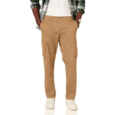 Abbildung von Amazon Essentials Herren Gerade geschnittene Stretch Cargohose (erhältlich in Big &amp; Tall), Dunkles Khakibraun, 40W / 34L