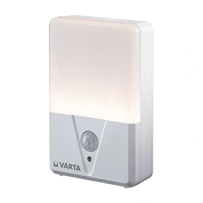 Abbildung von VARTA Nachtlicht mit Bewegungssensor LED inkl. 3x AAA Batterien, Motion Sensor Night Light, einfache Installation: Schraube, Magnet oder 3M Klebeband, automatische Abschaltung