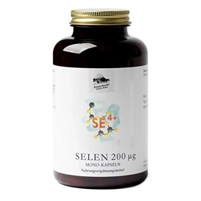 Abbildung von KRÄUTERHANDEL SANKT ANTON Selen Kapseln 200µg reinen Selens Hochdosiert Vitamin E Deutsche Premium Qualität (365 Kapseln)