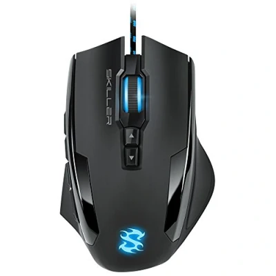 Abbildung von Sharkoon Skiller SGM1 Gaming Maus mit Makrotasten (10800 DPI, RGB Beleuchtung, 12 Tasten, Weight Tuning System und Software) schwarz