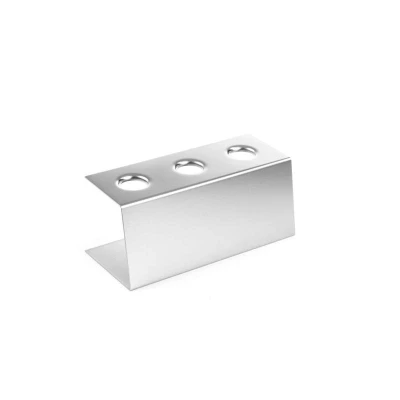 Abbildung von HENDI Eistütenhalter 3 Löcher à 26 mm 20 x 9,5 8,5 cm Edelstahl lebensmittelecht, Gastro Eiswaffelständer