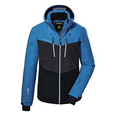 Abbildung von Killtec Herren Ksw 45 Mn Jckt Skijacke Funktionsjacke mit abzippbarer Kapuze und Schneefang, schwarz blau, XXL EU