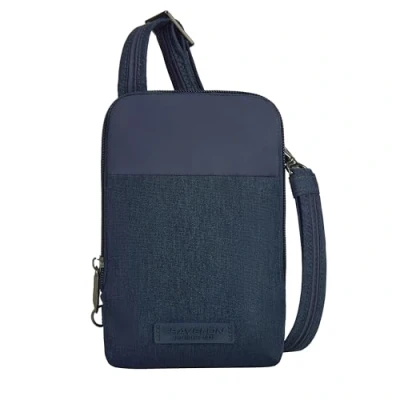Abbildung von Travelon Unisex Erwachsene Anti Theft Metro Stadium Mini Crossbody Umhängetasche, Marineblau, meliert