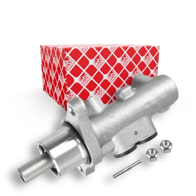 Abbildung von FEBI BILSTEIN 108083 Hauptbremszylinder 23,81 Aluminium für Linkslenker VOLKSWAGEN: Golf 4, 4 Variant, New Beetle Convertible, AUDI: A3 Hatchback