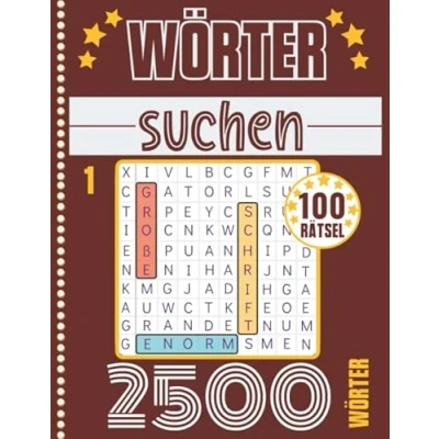 Abbildung von Wörter Suchen: Wortsuchrätsel für Erwachsene und Senioren Großdruck Rätselbuch Band 1 100 Buchstabensalat &amp; 2500 in Große Schrift ... zu Hause oder den Urlaub