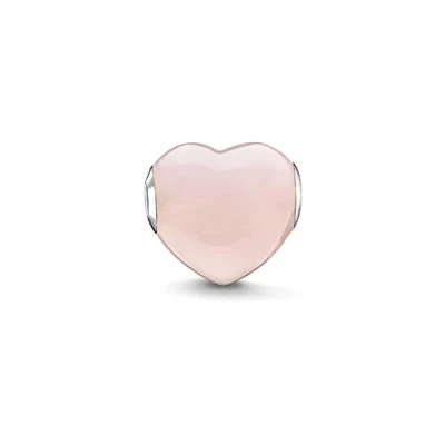 Abbildung von Thomas Sabo Damen Bead Herz Rosenquarz Karma Beads 925 Sterling Silber K0202 034 9