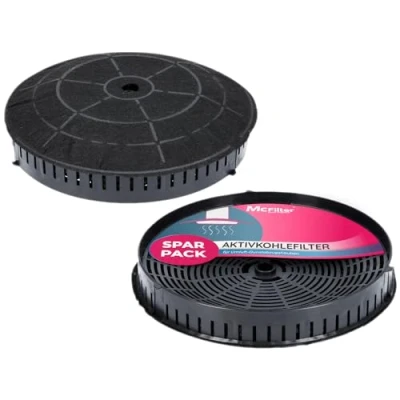 Abbildung von McFilter 2x Aktivkohlefilter Ø 172mm für Dunstabzugshaube geeignet Kohlefilter Elica CFC0038668 Typ57, Nyttig 440, AEG 4055171138 Filter Abzugshaube