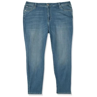 Abbildung von Amazon Essentials Damen Skinny Jeans, Halbhoch, Verwaschenes Blau, 44