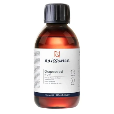 Abbildung von Naissance Traubenkernöl (Nr. 210) 100ml Raffiniert für Haare, Haut, Körper, Kosmetik, Massage