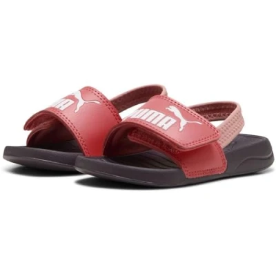 Abbildung von PUMA Unisex Baby Popcat 20 Backstrap AC INF Schiebe Sandalen, Peach Frost White Midnight Plum PINK Fruit, 24 EU