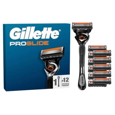 Abbildung von Gillette Fusion5 Rasierer für Männer, 1 Rasierer, 12 Ersatzklingen, Mit Gleitstreifen ein sanftes Gleiten und 5 Klingen eine gründliche, langanhaltende Rasur