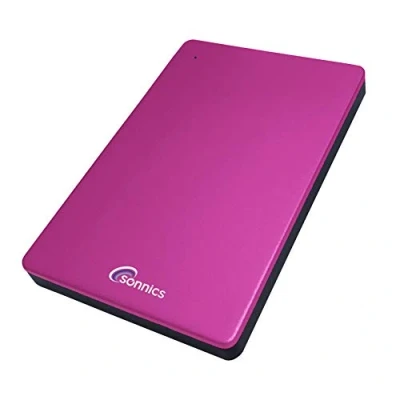 Abbildung von Sonnics 500GB rosa Externe tragbare Festplatte Typ C USB 3.1 kompatibel mit Windows PC, Mac, Smart TV, Xbox One/Series X und PS4/PS5