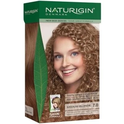 Abbildung von Natürliches Mittelblond 7.0 permanente Haarfabe mit natürlichen Inhaltsstoffen Ohne Ammoniak