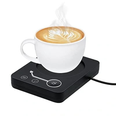 Abbildung von Mcbazel Kaffeetassenwärmer 40C 55C. 55C 65C. 65C 75C Grad Celsius Schwerkraft Sensor DREI Geschwindigkeits Temperatur Timing Tassenwärmer mit EU Stecker Schwarz