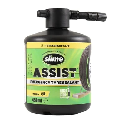 Abbildung von Slime 10188 51 Dichtmittel für die Reparatur Platter Reifen, Assist, Notfallreparatur Autobahn Fahrzeuge, geeignet LKW/SUV, ungiftig, umweltfreundlich, 450ml