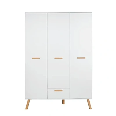 Abbildung von trendteam smart living Kleiderschrank Schrank Babyzimmer Mats Aufbaumaß (BxHxT) 130 x 190 60 cm Farbe Weiß 197661301