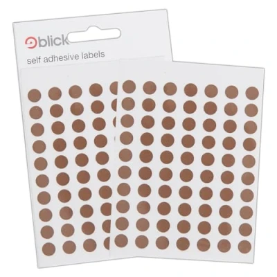 Abbildung von Blick Etiketten, braun, selbstklebende Aufkleber, Farbpunkt, Kreise, 8 mm, 490 für Zuhause, Büro, Familie, Schule, Urlaubskalender, Organisation, Planer, Belohnungstabelle, Farbcodierung