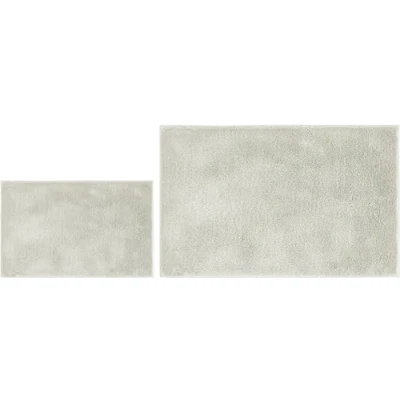 Abbildung von andiamo Badematte rutschfest Florida Badezimmerteppich weich und flauschig Badteppich waschbar Duschvorleger Badvorleger für Badezimmer 2er Set 40 x 60 cm + 100 beige