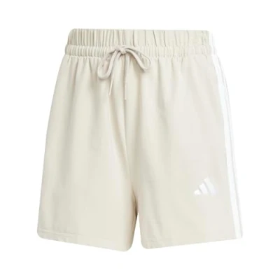 Abbildung von adidas Damen Essentials 3 Stripes Cotton Shorts, Wonder Alumina/White, M