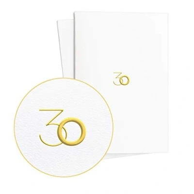 Abbildung von 2er Set Geburtstagskarten 30 Edel mit Goldfolienprägung auf wertvollem Papier, Ausgefallene Glückwunschkarte oder Geschenkidee zu Jubiläum Jahrestag, E08
