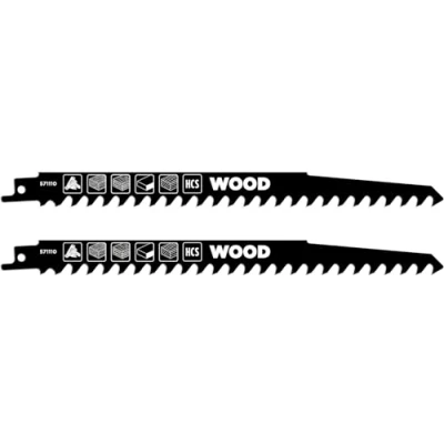 Abbildung von kwb Säbelsägeblatt für Holz, 240 mm (geeignet Kaminholz, Hartholz und Sperrholz, flexibles HCS Stahlmaterial, präzisionsgeschliffenes Sägeblatt, grobe Zahnung, ½&#039;&#039; Universalschaft)
