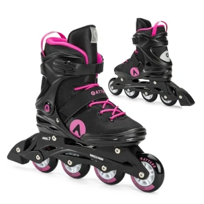 Abbildung von ATTABO Fitness Inline Skates Damen Cyclone Größe 41 EU Inliner Rollschuhe mit ABEC 7 Lager Räder PU 82A Halbharte TPR Komfort Stabilität Dreifache Anpassung Roller für Frauen in Rosa