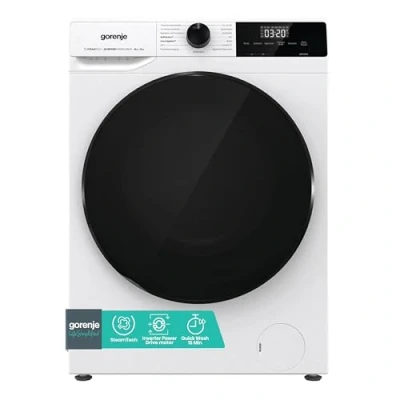 Abbildung von Gorenje WDAM 854 AP Waschtrockner mit Dampffunktion / 8 kg 1400 U 15 Programme/Aqua Stop/Inverter PowerDrive Motor/Kindersicherung/QuickDry/weiß