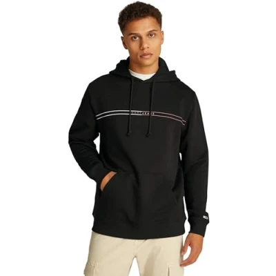 Abbildung von Tommy Jeans Entry Graphic Hoodie Sweatshirt, Herren, Größe: 44, Black