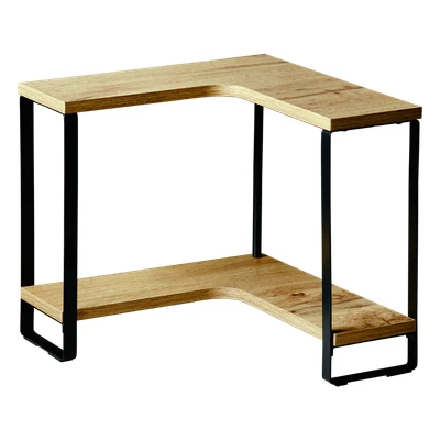 Abbildung von Kesper Küchen Eckregal mit 2 Ebenen, Material: Faserplatte, Metall, Maße: B 30 x H 28 T cm, Farbe: Natur, Schwarz 27832