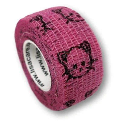 Abbildung von Pflasterverband, Wundpflaster, Kinderpflaster, Tierpflaster, elastisch &amp; ohne Kleber, 2,5cm breit (2er Packung, Katze Rosa)