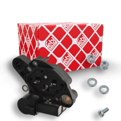 Abbildung von FEBI BILSTEIN 17200 Lichtmaschinenregler mit Anbaumaterial 12 VOLKSWAGEN: TRANSPORTER 4 Bus, Corrado, Passat B5 Estate, PEUGEOT: 406 Coupe