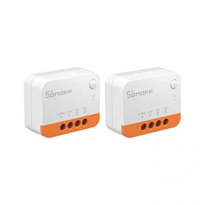 Abbildung von SONOFF Zigbee Smart Schalter,ZBMINIL2 2 Stück Way Switch(Kein Neutralleiter Erforderlich),Smart Lichtschalter 3.0 Hub Erforderlich,Kompatibel mit Alexa,Google Home,Home Assistant.